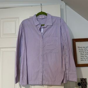Lavender Stiped Johnny Was Button Down XS